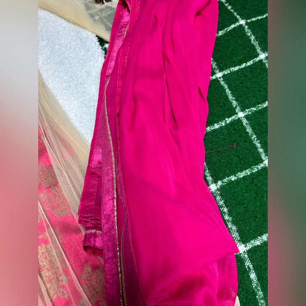 Brand new Pakistani dress with pink dupatta Large frock style - Picture 3 of 5